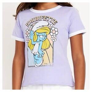 The Smurfs™ Ringer Graphic T-Shirt - Smurfette | L (10-12)